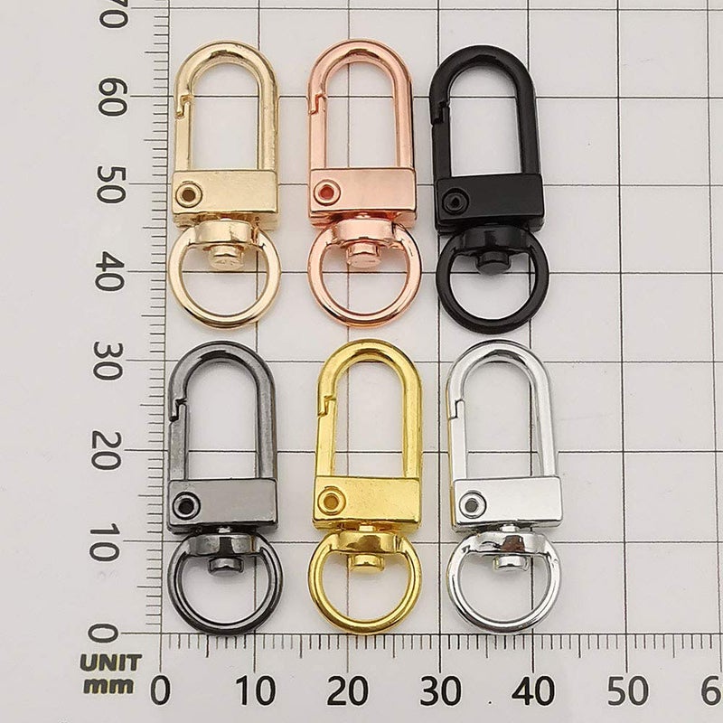 WOCRAFT 24 pcs Small Size Metal Lobster Claw Clasps Swivel Lanyards Trigger Snap Hooks Strap for Keychain Key Rings Connector DIY Bags Art Crafts Jewelry Findings (M547) - Image 4